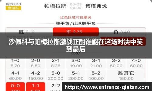 沙佩科与帕梅拉斯激战正酣谁能在这场对决中笑到最后